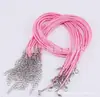 Collar de Hilo de Cera Coreano 1.5 2mm Cuerda de Cuero Broche de Langosta Cadena Colgante Accesorios DIY Hechos a Mano Joyería Collar de Cuerda de Cuero Sintético