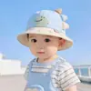 Chapéu de Bebê Estilo Fino para Primavera e Outono Chapéu de Pescador à Prova de Vento com Proteção Solar para Meninos e Meninas Chapéu de Praia Fofo de Verão
