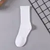 Meias para Homens e Mulheres Cano Longo Cor Sólida Desodorante Absorvente de Suor Respirável Esportivas Basquete Meias Masculinas Primavera e Outono Esportivas de Algodão Atacado