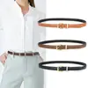 Cinturón de mujer estilo coreano para jeans, simple y moderno, cinturón decorativo delgado para mujer, cinturón versátil estilo coreano para estudiante con cordón