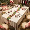 Toalha de mesa de Ano Novo e Natal, impermeável, temática para criar uma atmosfera festiva, caminho de mesa decorativo, xadrez vermelho, toalha de mesa longa de Ação de Graças