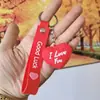 Muñeco Corazón de Amor 3D Llavero del Día de San Valentín Colgante para Bolsa Dibujo Animado Llavero Qixi Festival Amor para Parejas