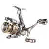 Mondex Pequeño Señuelo de Pesca para Golf Carrete de Pesca Spinning Doble Manivela Carrete para Calamar Micro Carrete de Pesca Lanzamiento Largo Carrete de Hilo de Pesca Electroplateado Cd