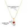 Collar con Colgante de Daga Corazón Perforado de Circonita Roja para el Día de San Valentín Transfronterizo Europeo y Americano Accesorios de Cadena para la Clavícula Colgante Elegante