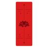 Tapete de yoga de borracha natural e PU antiderrapante absorvente de suor tapete de fitness alargado atacado logotipo do salão tipo linha da postura do lótus