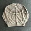 Cárdigan de punto Fair Isle de manga larga para hombre, estilo casual de otoño, suéter retro, prenda exterior, chaqueta de pareja de alta gama