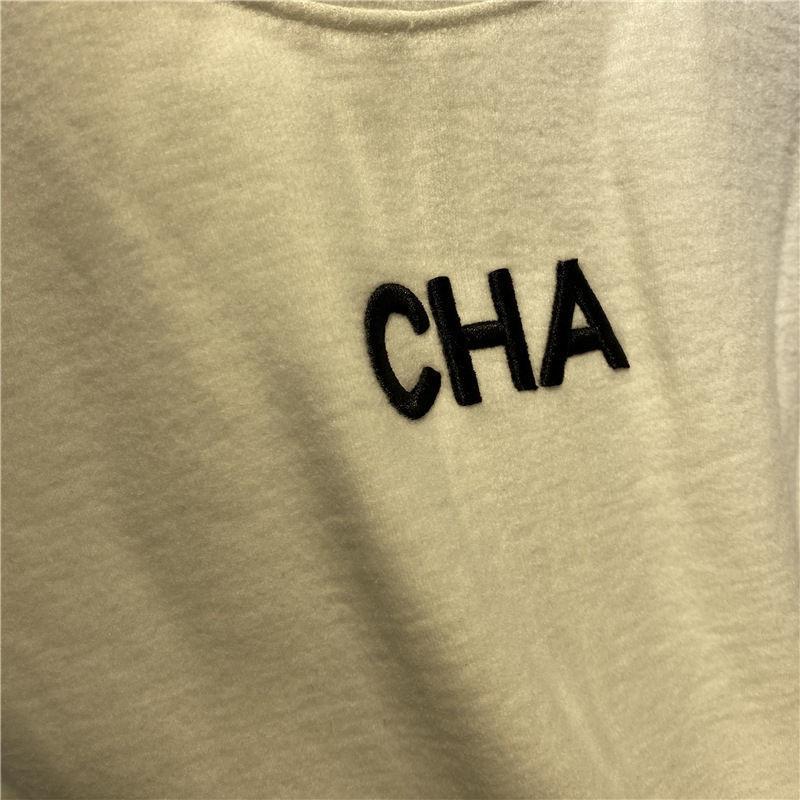 双面德绒字母刺绣长袖T恤女春季新款圆领加绒加厚内搭打底衫上衣