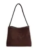Nova bolsa feminina de comércio exterior, bolsa de balde retrô estilo coreano de grande capacidade para o dia a dia, bolsa de ombro de nicho elegante e versátil, bolsa de ombro da moda.
