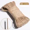Corda de cânhamo artesanal material DIY arranhador para gatos linha de corda grossa de cânhamo decoração de tubo de água corda fina corda de amarração resistente ao desgaste