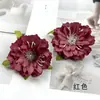 Flores de peonía artificiales de núcleo blanco, horquilla floral para el cabello DIY, materiales de arte floral, decoración del hogar, arreglos de pared de flores, adornos pequeños
