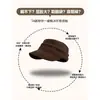 Nuevo Sombrero Ecuestre Vintage de Gamuza 2025, Boina Octagonal para Cabeza Grande, Sombrero de Pintor Color Marrón Maillard
