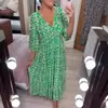 Punto 2024 Nuevo Talla Grande Super Hada Cuello V Vestido Floral Vacaciones en la Costa Falda de Playa Holgada y Versátil Larga