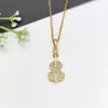 Collar de Acero Inoxidable para Mujer Joyería de Nicho Versátil Colgante de Cobre Cadena Elegante para Clavícula Joyería Cadena de Lujo Ligero