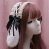 Barraca atacado Faixa de cabelo Lolita Headdress de menina japonesa fofa Acessórios de cabelo Lolita Cosplay empregada Faixa de cabelo de renda