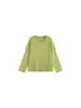Top de manga larga a rayas con cuello redondo para mujer de talla grande 2026 otoño suelto adelgazante casual suéter de punto para mujeres de talla grande 23683