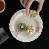 Moji Jade Barro Porcelana Blanca Pintado a Mano Youtian Quema Arco Cerámica Olla Portando Accesorios Ceremonia del Té Bandeja Refrescos Hogar Bandeja Burbujas Secas