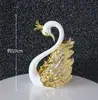 Decoração de bolo de aniversário casal romântico Qixi Cisne Preto e Branco tema de casamento decoração de bolo para assar plug-in
