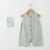 Ropa para Niños, Mono de Verano Nórdico Fresco sin Mangas, Mono Casual con Botones de Colores para Niños y Niñas, Ropa para Exteriores