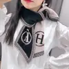 Otoño e invierno Nueva moda coreana bufanda de lana elástica tejida cálida versátil bufanda retro para estudiantes bufanda de invierno