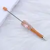 Caneta de Contas Coelho de Açúcar DIY com Borda Furada Caneta Esferográfica Coelho Branco Caneta de Presente Educacional Processamento Fofo Venda por Atacado em Estoque