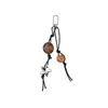 Novo Pingente de Pétala de Cerâmica Chaveiro de Liga com Contas de Padrão de Nuvem de Madeira, Cordão de Chaveiro Estilo Chinês, Versátil para Bolsas e Celulares