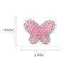 Acessórios Decorativos DIY Adaptáveis para Crocs com Fivela de Borboleta Flor de Strass, Fivela de Sapato Tridimensional de Pérola Fashion Destacável Peça Única