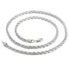 Collar de cadena retorcida tejida de acero de titanio de nicho, múltiples tamaños, joyería simple para hombres y mujeres, cadena para la clavícula de cuerda retorcida de acero inoxidable