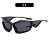 Gafas de Sol Futuristas Estilo Novio 2023 Moda Y2K Street Shoot Hip Hop Alienígena Gafas para Mujer
