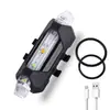 Luz trasera de bicicleta 918 5 LED cambio de color múltiple mini luz trasera recargable por USB advertencia para ciclismo nocturno al aire libre en stock