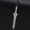 Pingente Qiankun Sword da Moda Banhado a Prata Pingente de Espada de Prata Sólida Personalizado Retrô para Aumento da Fortuna Colar Pingente Taoísta Estilo Étnico