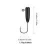 Anzuelo con Cabeza de Plomo de Medusa Hueca Pintura Negra Anzuelo Micro Señuelo con Púa Anzuelo para Señuelo Blando Anzuelo de Acero de Alto Carbono Accesorios para Equipo de Pesca Transfronterizo