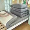 Juego de ropa de cama individual de tres piezas para dormitorio universitario de algodón, completo con edredón, relleno de edredón, funda de edredón de algodón puro y juego de sábanas de seis piezas