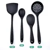 Juego de Cuatro Piezas de Utensilios de Cocina de Silicona para Fábrica Colador Tipo Zapatilla Cuchara para Arroz Cuchara de Cocina Multifuncional Juego de Zapatillas