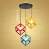 Luces de Pasillo Creativas y Únicas, Luces de Entrada de Balcón Estilo Industrial Vintage, Lámparas Colgantes Artísticas de Tres Cabezales para Comedor, de un Solo Cabezal