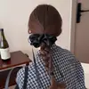 Anel de Cabelo de Fita de Cetim Elegante e Suave para Mulheres Elástico Alto Rabo de Cavalo Anel de Cabelo Durável Corda de Cabelo Sem Danos Acessórios de Cabelo