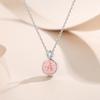 Colar Feminino Damila Prata de Lei S925 Corte Floco de Neve Redondo Ponta de Estrela Moda Leve Luxo Diamante Brilhante Tendência Corrente Simples para Clavícula