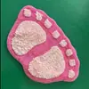 Tapete de Pé Shuo Bottom Flocado, Tapete de Pé Absorvente para Entrada, Tapete Duplo de Pé Flocado, Tapete Jacquard Flocado
