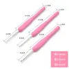 Agulha de Crochê Rosa com Cabo Macio, Agulha de Crochê Sólida de Cabeça Única em TPR para Fios de Tricô, Agulha de Crochê de Silicone para Chapéus e Bonecas