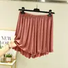 Shorts de Modal para Mujer Verano Cintura Alta Adelgazantes Ropa Exterior Pijama para Casa Tallas Grandes Casual Sueltos Pantalones Falda Finos Pantalones de Pierna Ancha