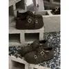 Otoño 2026 Nuevo Estilo Coreano Gamuza de Vaca Suela Gruesa Aumentador de Altura Hebilla Zapatos Casuales de Moda Mocasines para Mujer