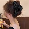 Pinza de Satén Plisado de Alta Calidad Grande para Mujer 2025 Nueva Horquilla Nube para el Cabello Parte Trasera de la Cabeza Pinza Tiburón Tocado