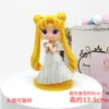 Decoración de Pastel de Cumpleaños de Sailor Moon de Dibujos Animados Hielo de Agua Luna Versión Q Ojos Grandes Postre para Hornear Conejo Lunar Princesa