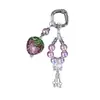 Nueva Cadena para Teléfono Estilo Lujo de Gama Alta con Diamantes Brillantes, Fresa Morada, Abalorios y Colgante de Borla, Encanto para Bolso para Mujeres