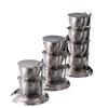 Tarro de condimentos de acero inoxidable 304, caja de condimentos giratoria creativa con tapa, condimentos de cocina, almacenamiento doméstico, traje combinado