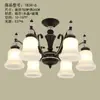 Luminária de Hall de Hotel Estilo Americano Minimalista, Lustre Personalizado de Ferro e Vidro para Quarto com Luz Quente e Economia de Energia, Luminária de Teto para Sala de Estar