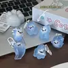 Llavero de fantasma de gelatina de Halloween, colgante de elfo luminoso de dibujos animados 3D, accesorio para mochilas de parejas y amigos