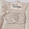 Perfeito para rostos redondos e quadrados~ Brincos de argola com bolinhas escovadas estilo coreano inspired by ins para mulheres, luxo leve com toque de alta qualidade, brincos únicos e bonitos