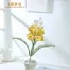 Directo de Fábrica Tejido a Mano Hilo de Jacinto Tejido Flor Artificial Producto Terminado Decoración del Hogar Personalizable en Lotes Pequeños