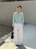 Estilo Coreano Minimalista Tg, Bolso Cruzado Pequeño de Cuello Redondo Limpio, Cárdigan de Punto con Cremallera para Mujer, Modelo Primavera 2026 26456