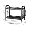 Estante de Almacenamiento Multifuncional de Cocina para Secar Tazones, Escurridor, Caja de Almacenamiento para Cubiertos, Estante para Cuchillos y Platos, Escurridor de Platos